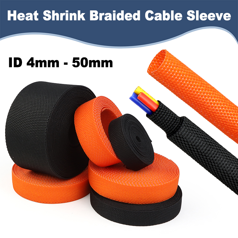 Cable Sleeve Braided - 5M/10M Krimpkous van gevlochten kabel 4