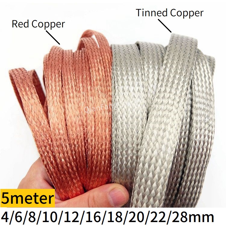 Cable Sleeve Braided - 5M Vertind Plating Koperen Gevlochten Mouw