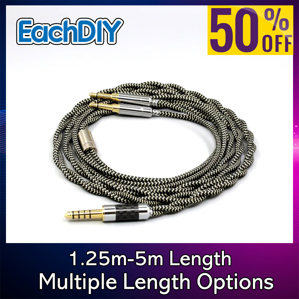 Cable Sleeve Braided - 2 Core 2.8Mm Litz Ofc Oortelefoon