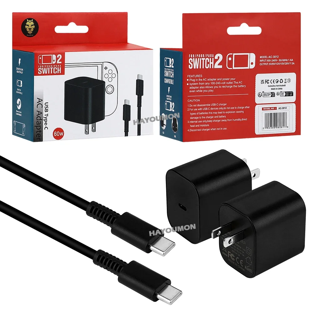 UK US EU 60W Type-C AC-adapter - Gaming Accessories Uk recensie en prijs