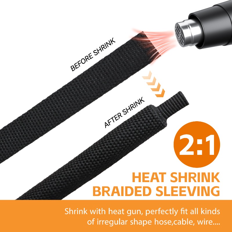 3/5Meter Zwart PET Gevlochten  - Cable Sleeve Braided recensie en prijs
