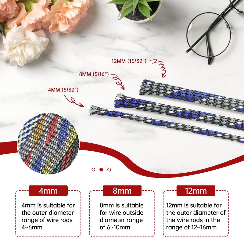 10M/Roll Nieuwe PET Garen + PP - Cable Sleeve Braided recensie en prijs